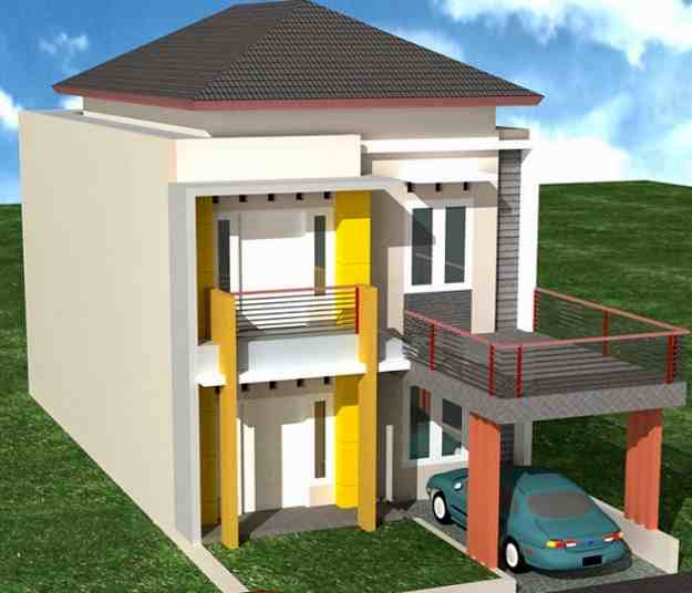 Contoh Desain Teras Rumah Minimalis Dua Lantai